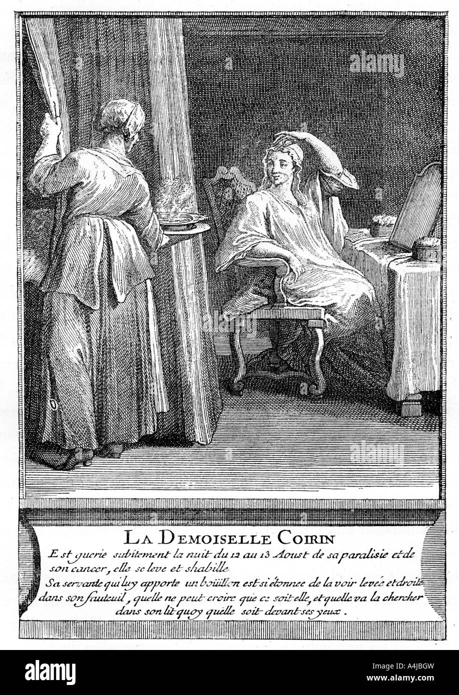 La jeune femme Coirin, 1737, (1885). Artiste : Inconnu Banque D'Images