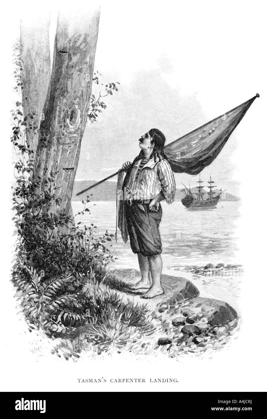 La "Tasman Carpenter Landing", 1644 (1886). Artiste : Inconnu Banque D'Images