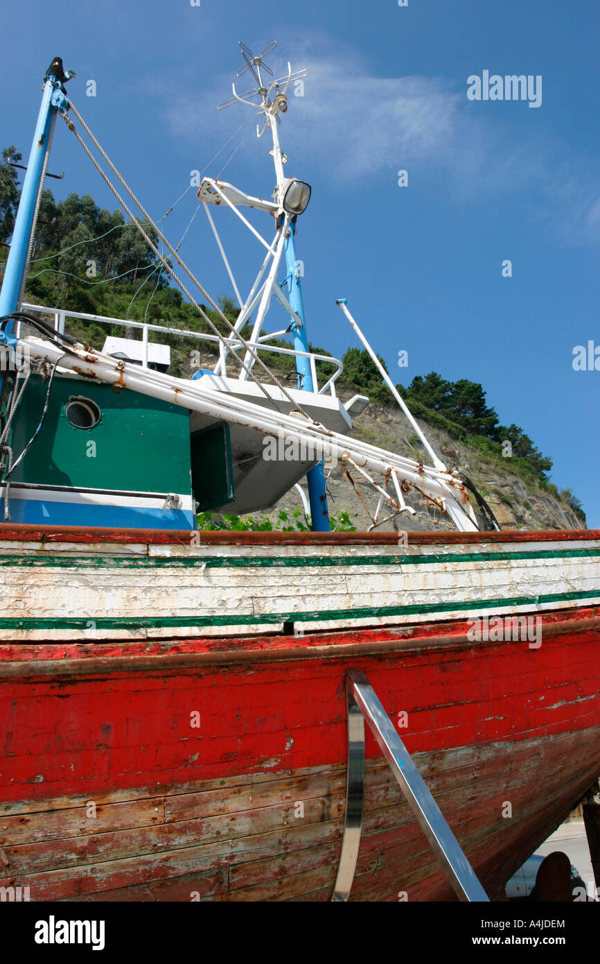 Port de pêche de Lastres, Costa Verde, dans le Nord de l'Espagne Banque D'Images