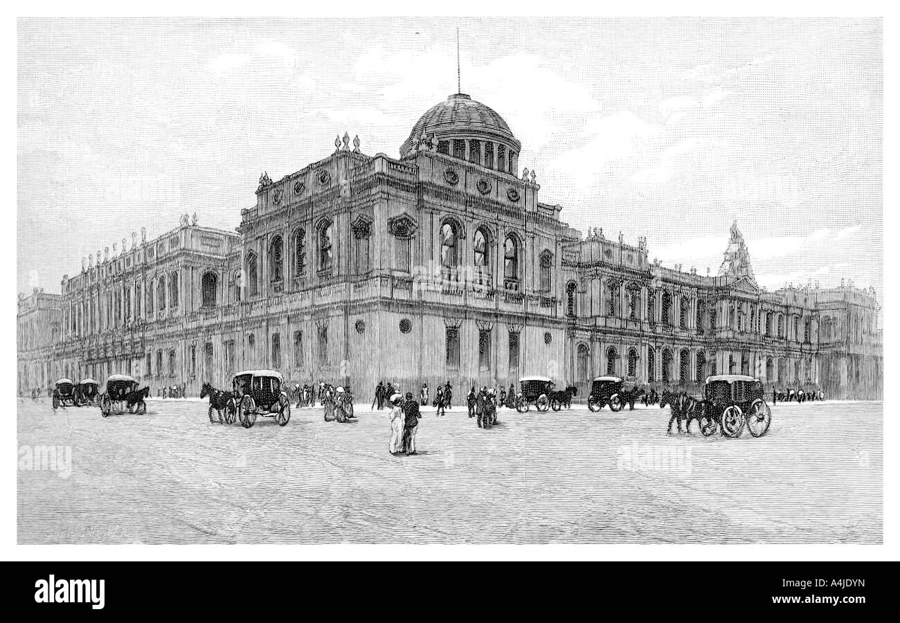 Le palais de justice, Melbourne, Victoria, Australie, 1886. Artiste : Inconnu Banque D'Images