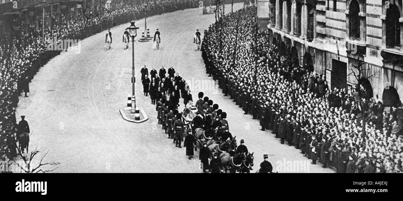 Le roi George V's Funeral procession, Londres, janvier 1936. Artiste : Inconnu Banque D'Images
