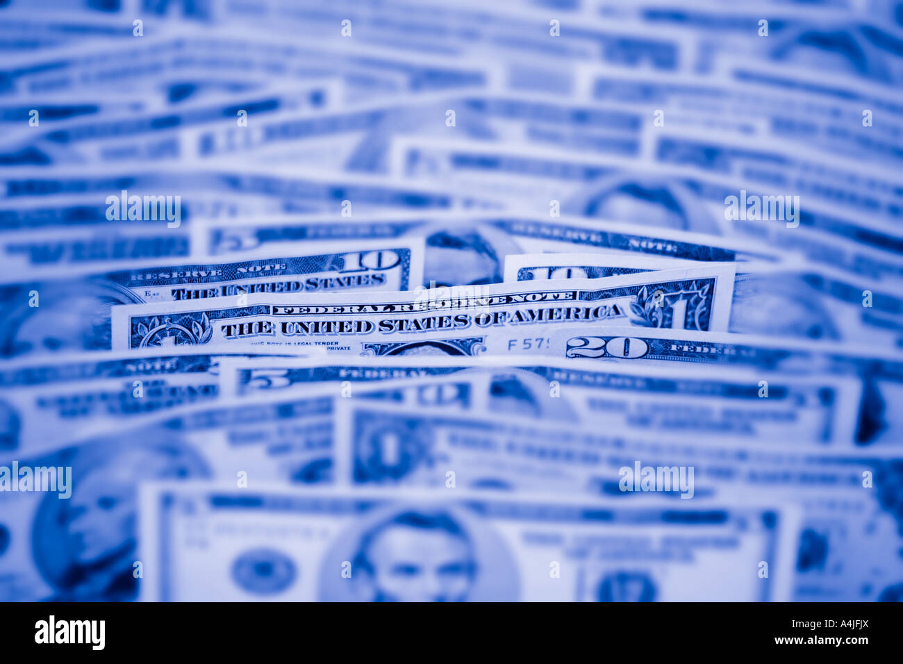 Billets de banque US 15 10 20 50 billets de banque dollar bills Banque D'Images