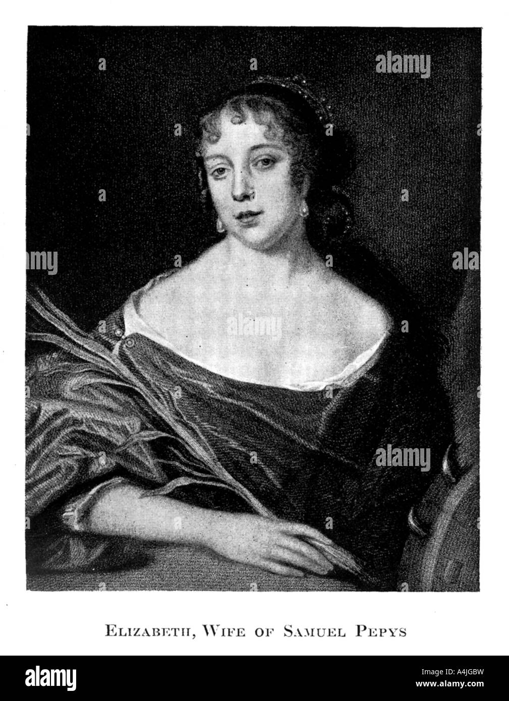 Elizabeth Pepys (1640-1669), 19e siècle. Artiste : Inconnu Banque D'Images Elizabeth Pepys (1640-1669), 19e siècle. Artiste : Inconnu Banque D'Images