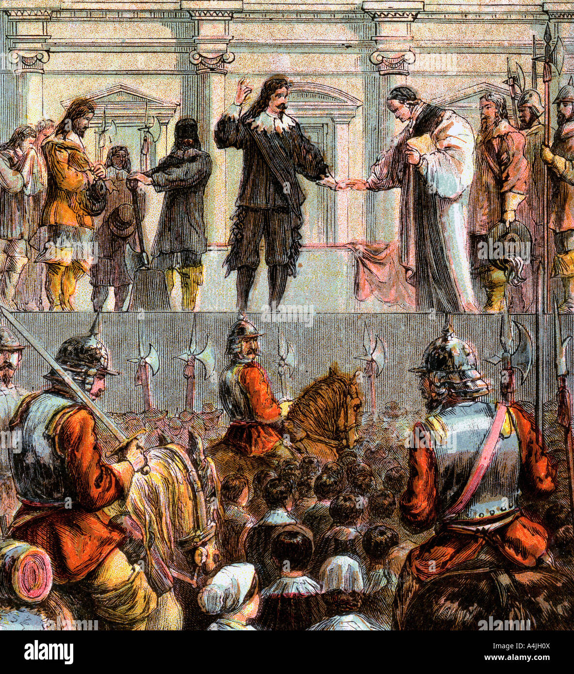 'Exécution de Charles I, 1649', (c1850). Artiste : Inconnu Banque D'Images