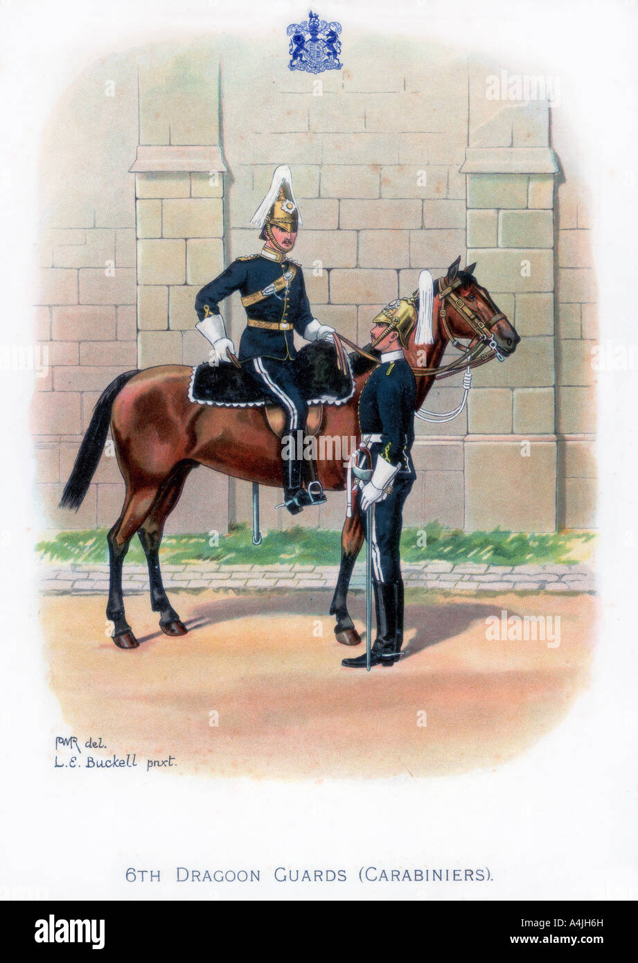 '6ème Dragoon Guards (Carabiniers)', 1915.Artiste : LE Buckell Banque D'Images