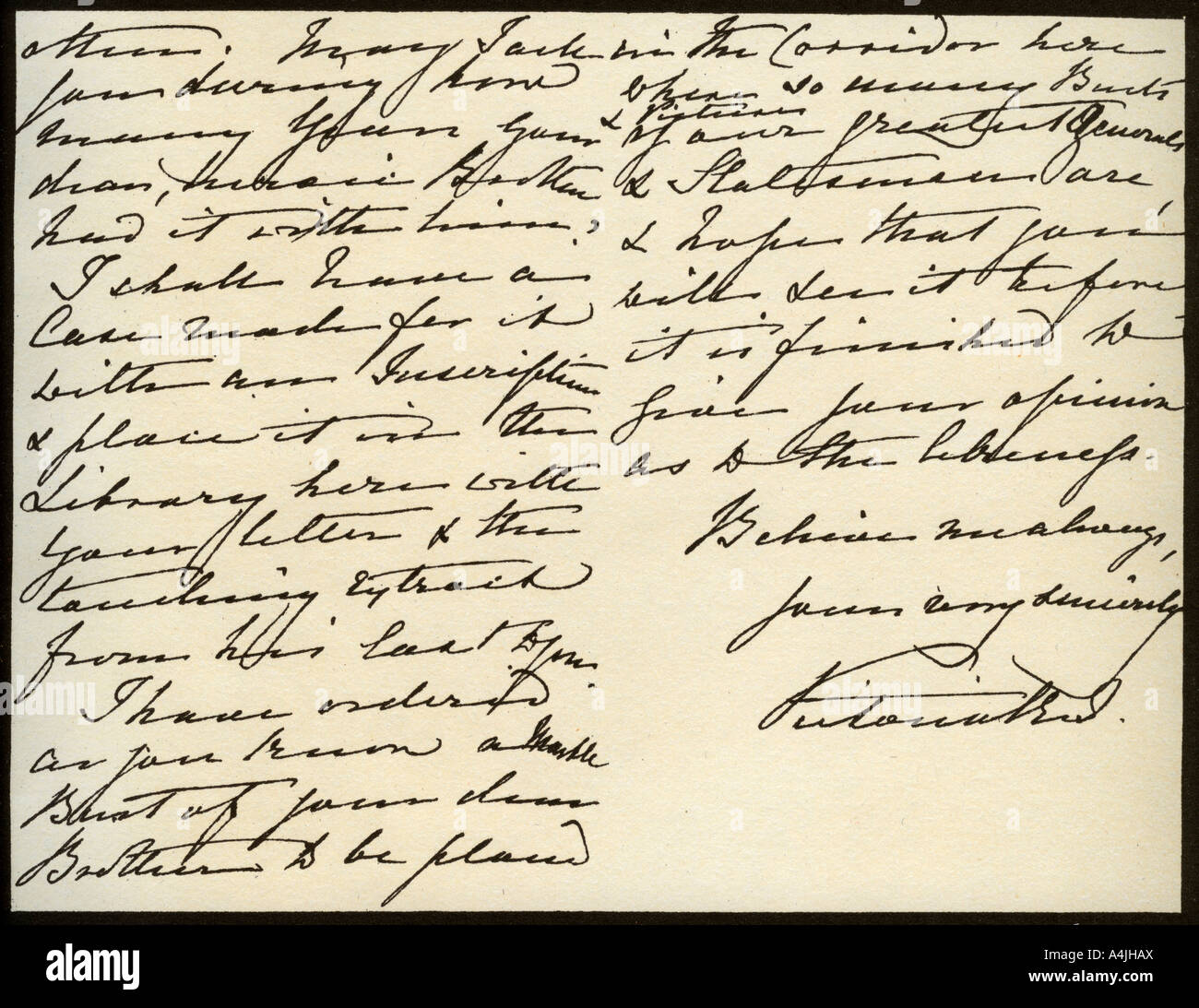 Lettre de la reine Victoria à Mary Augusta Gordon, le château de Windsor, le 16 mars 1885
