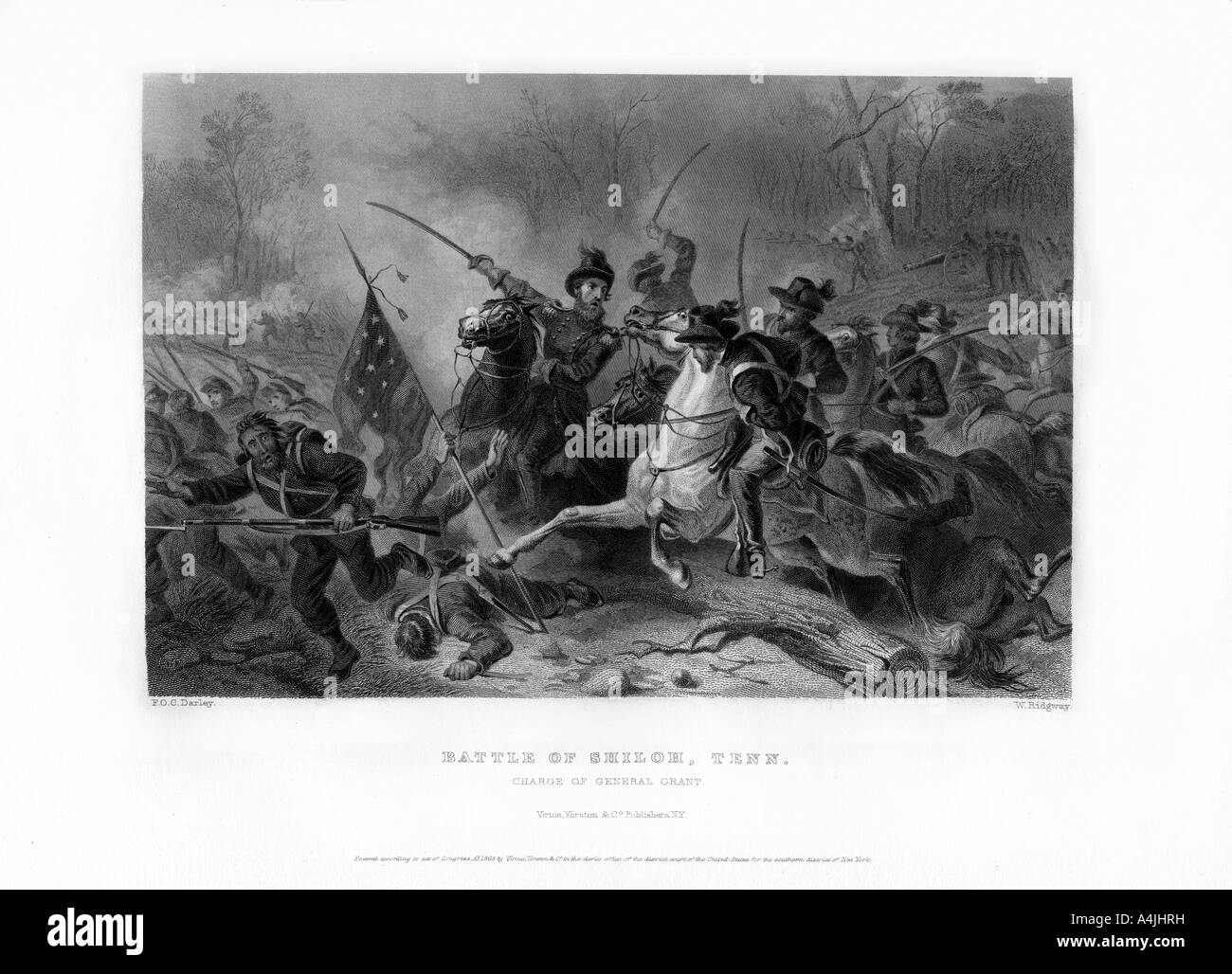 Champ de bataille de shiloh Banque d'images noir et blanc Alamy