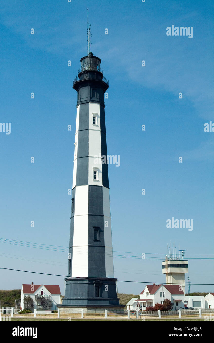 Le phare de Cape Henry, Fort Story army base, Virginia Beach, Virginie. Banque D'Images