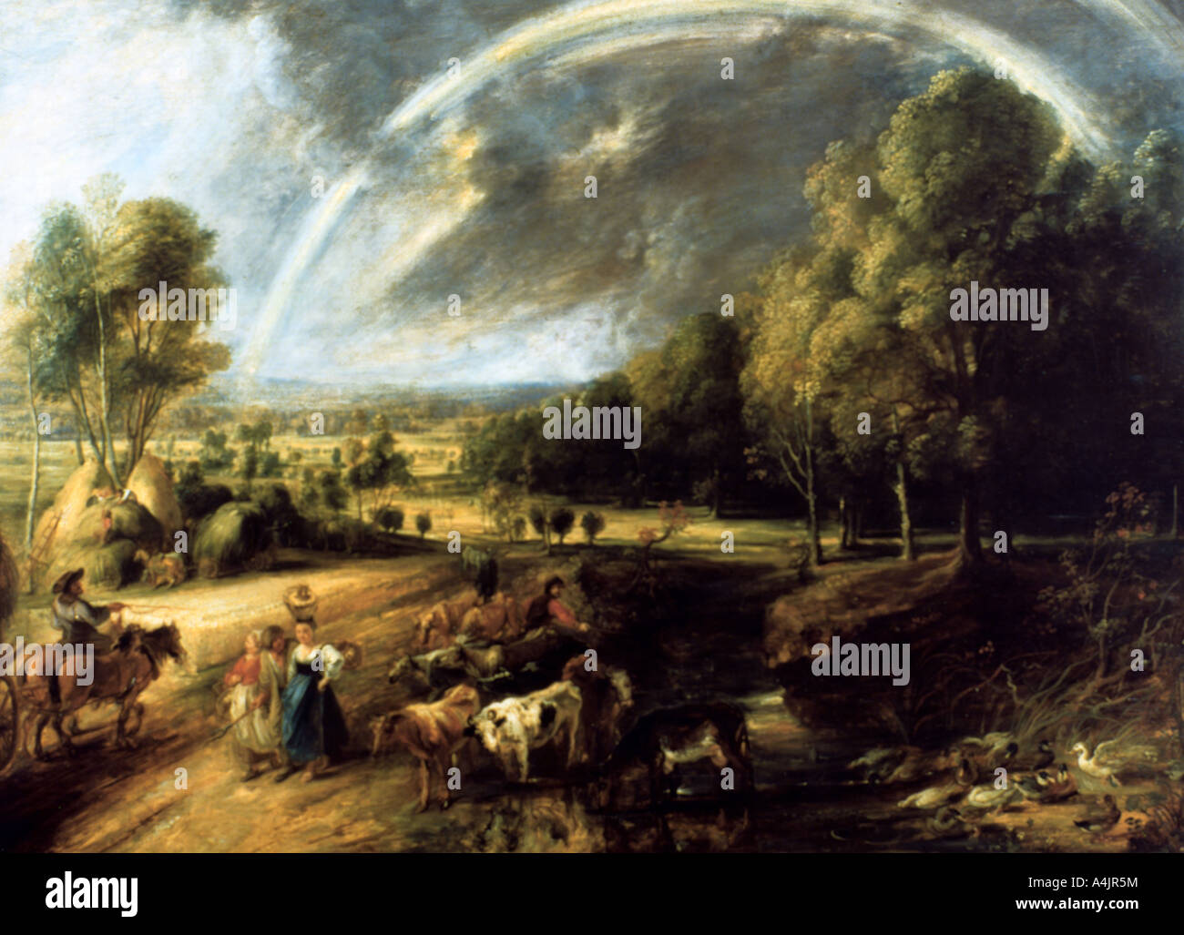 'Paysage avec un arc-en-ciel', c1630. Artiste : Peter Paul Rubens Banque D'Images
