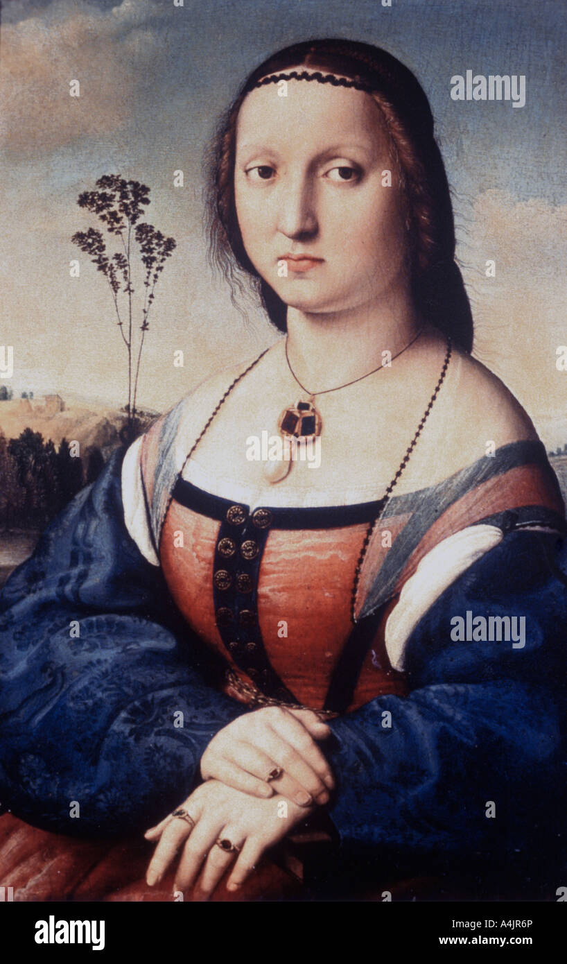 'Portrait de Maddalena Doni', 1506. Artiste : Raphael Banque D'Images