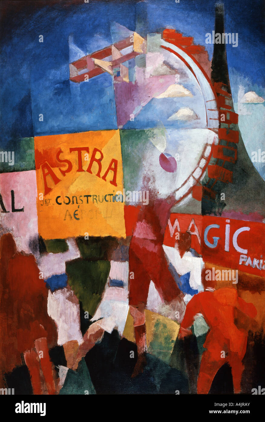 'L'équipe de Cardiff", (l'équipe de Cardiff), 1913. Artiste : Robert Delaunay Banque D'Images