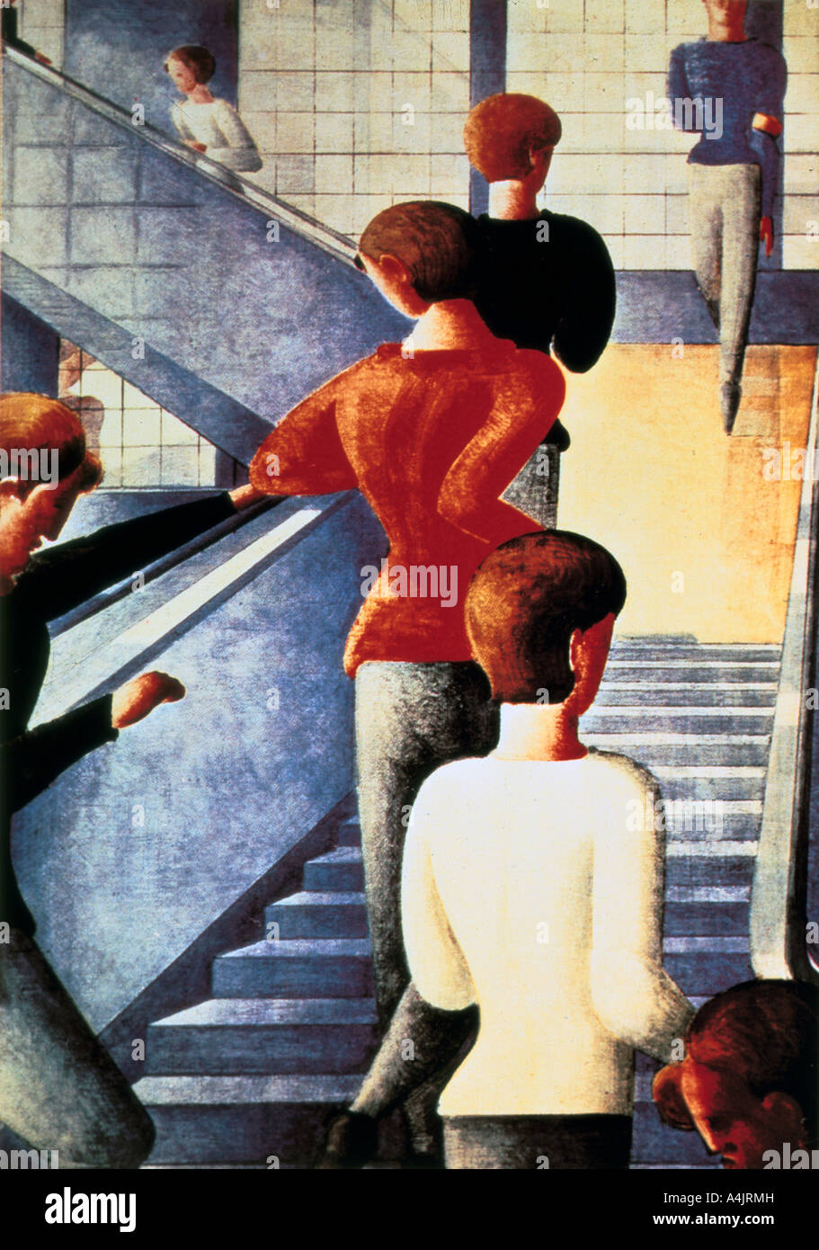'Stairs du Bauhaus", 1932. Artiste : Oskar Schlemmer Banque D'Images