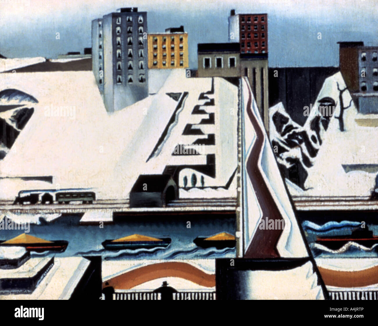 'Harlem Rivers', 1928. Artiste : Preston Dickinson Banque D'Images