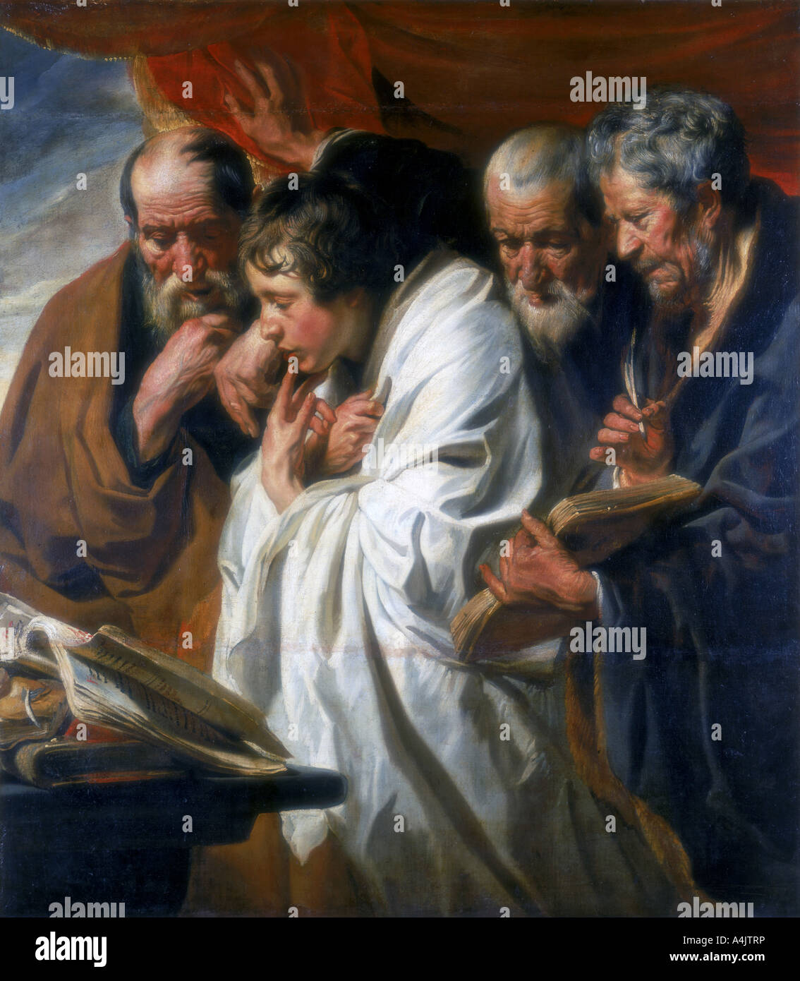 'Les quatre évangélistes', 1620-1625. Artiste : Jacob Jordaens Banque D'Images