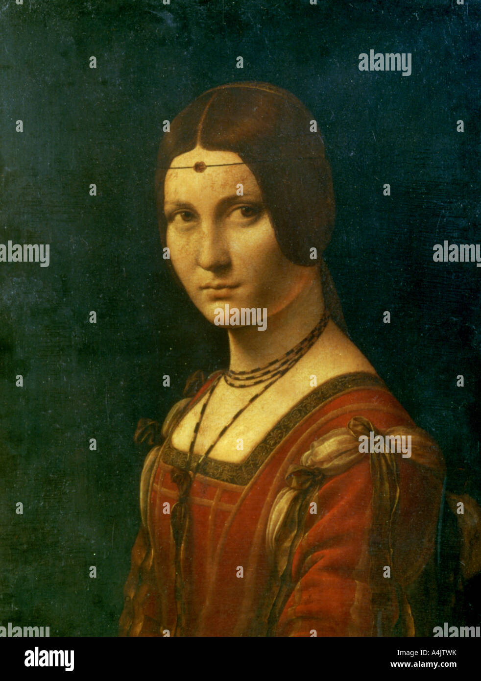 'Portrait d'une Femme inconnue (La Belle Ferroniere)', c1490. Artiste : Leonardo da Vinci Banque D'Images