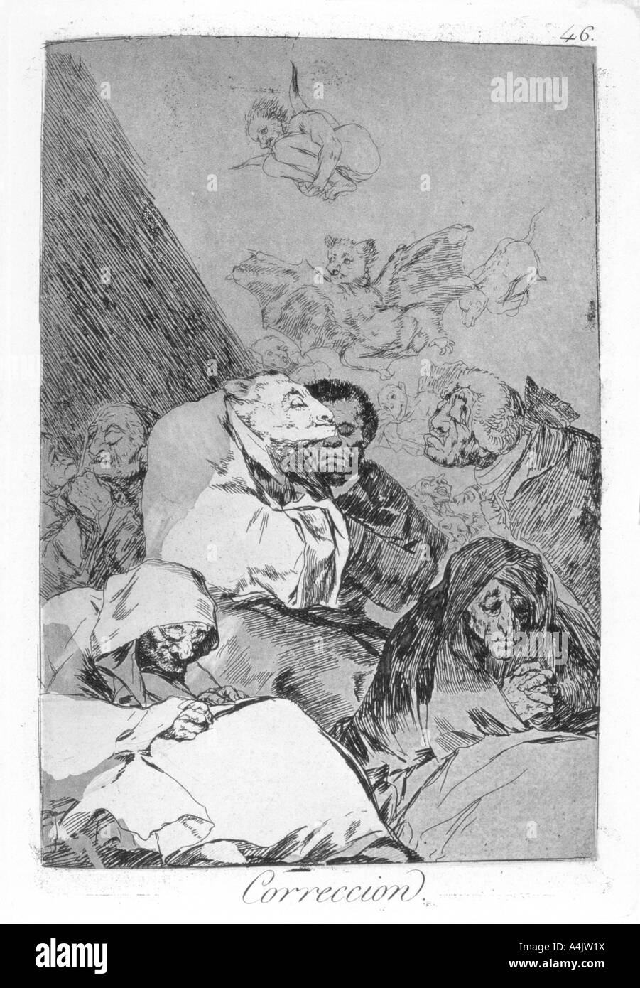 'Correction', 1799. Artiste : Francisco Goya Banque D'Images
