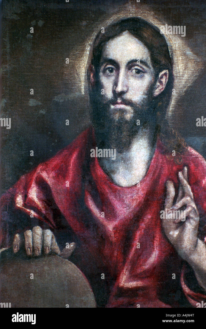 Le Christ bénissant ('Le Sauveur du monde"), 17e siècle. Artiste : El Greco Banque D'Images