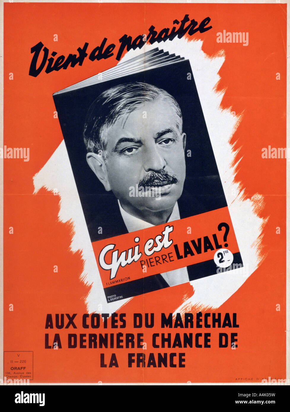 'Qui est Pierre Laval ?', affiche de propagande de Vichy, 1940-1944. Artiste : Inconnu Banque D'Images