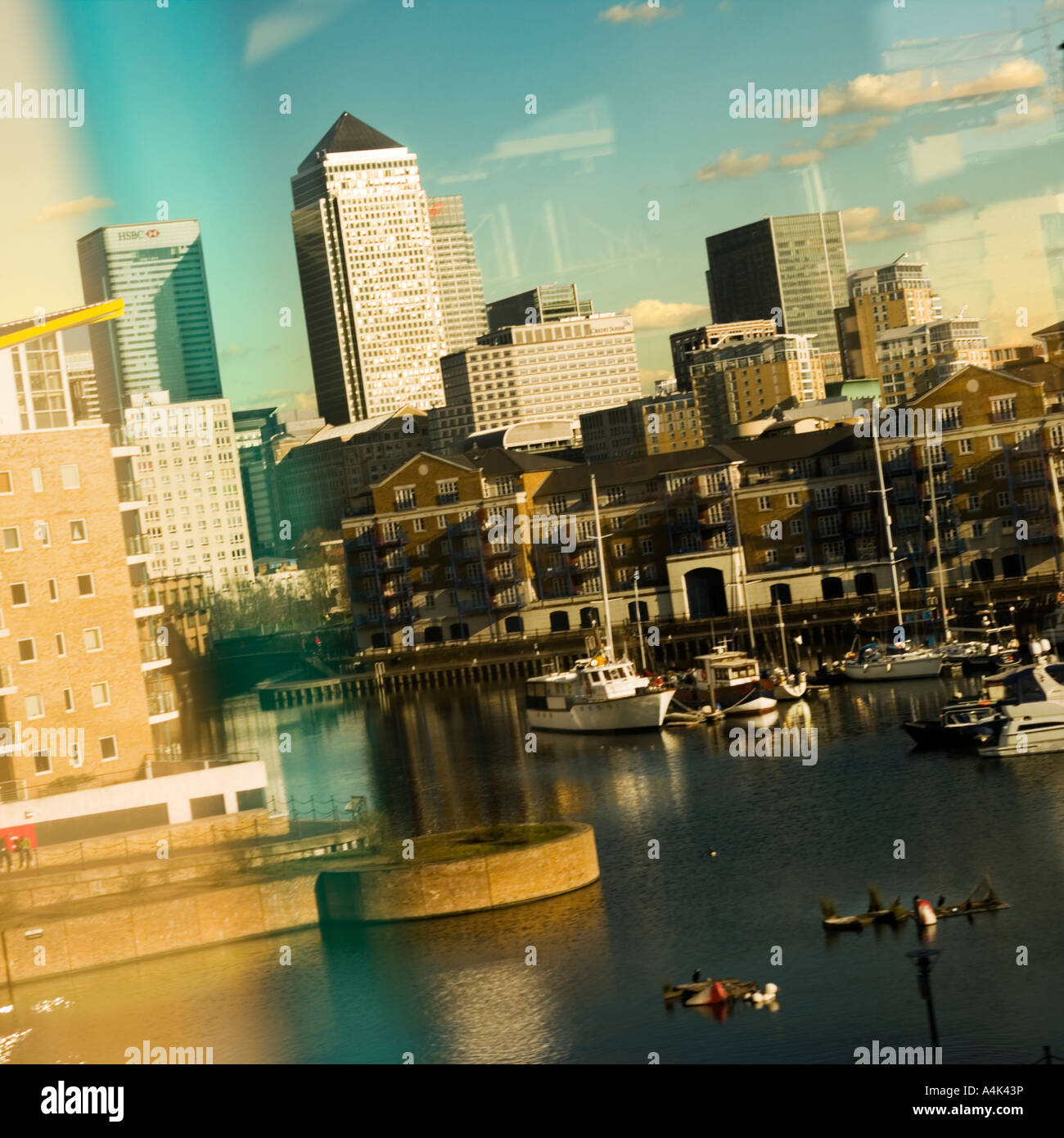 Panorama Canary Wharf Banque D'Images