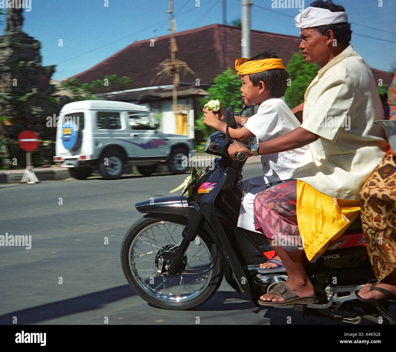 Les motos à Bali Indonésie Banque D'Images