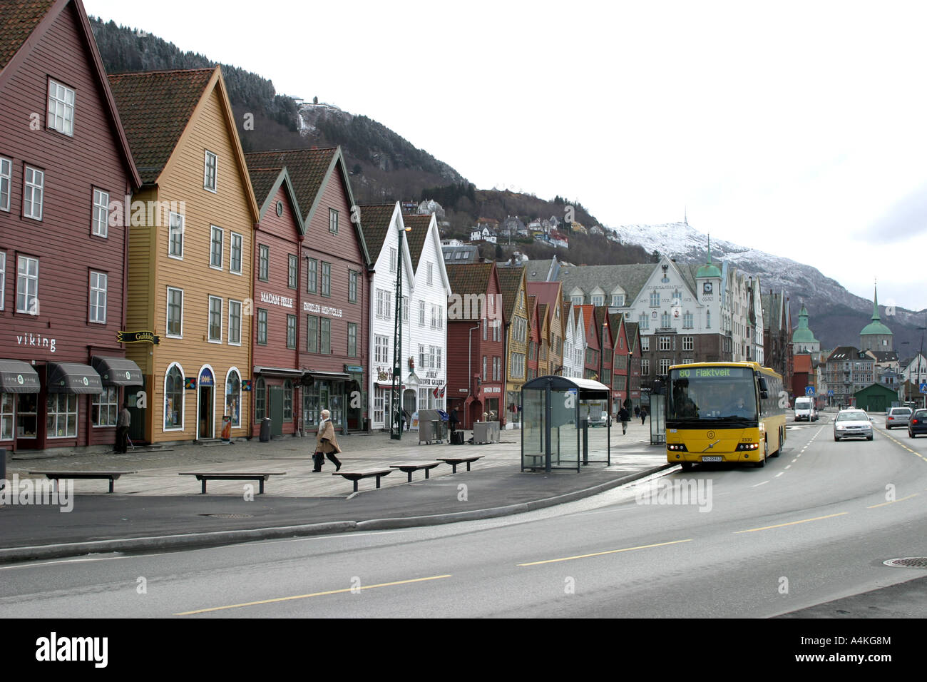 Shop fronts Bergen Norway. Banque D'Images