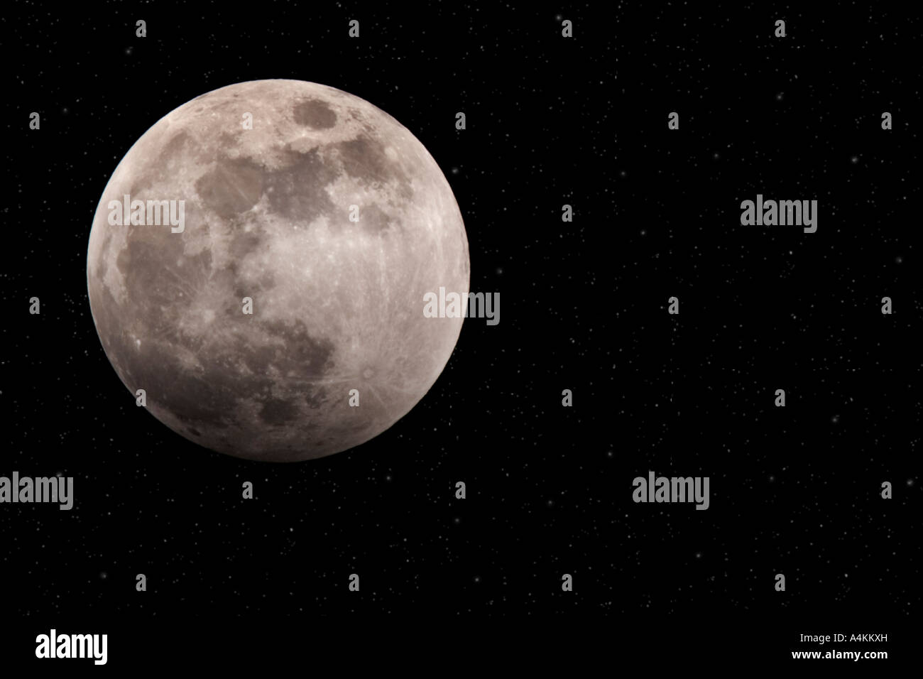 Gros plan détaillé de la lune prises à partir de potton bedfordshire Banque D'Images