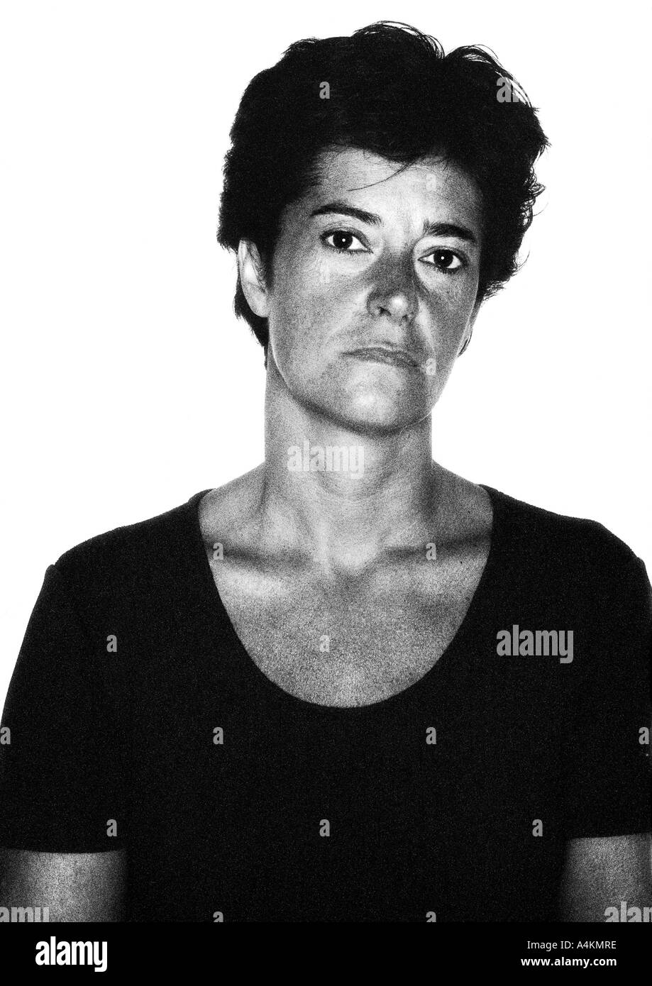 Woman, portrait, b&w. Banque D'Images