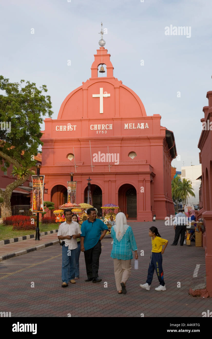 La vieille église hollandaise Malacca Christ Church Banque D'Images