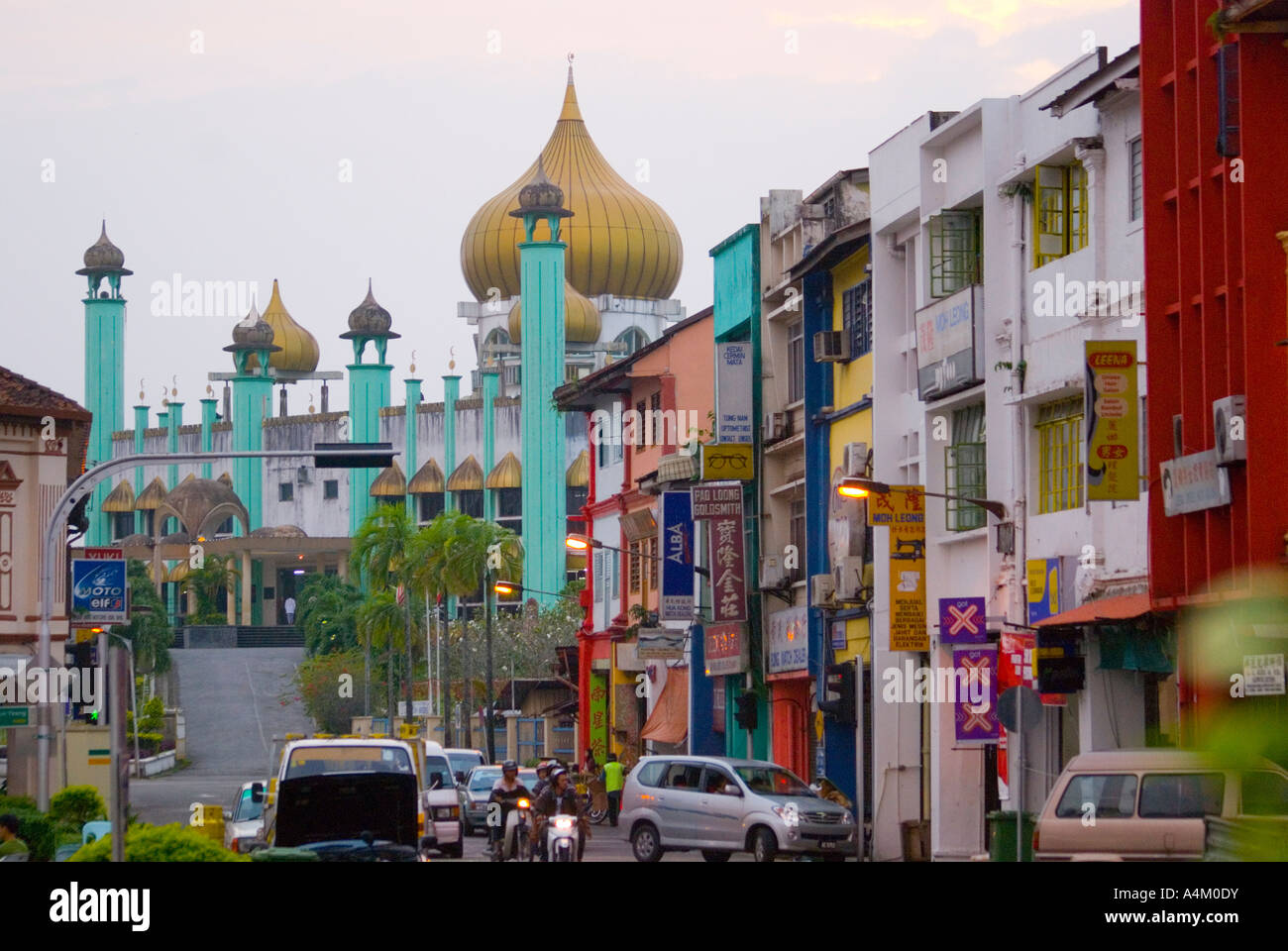 Mosquée Jalan, Kuching, Sarawak, Malaisie Banque D'Images