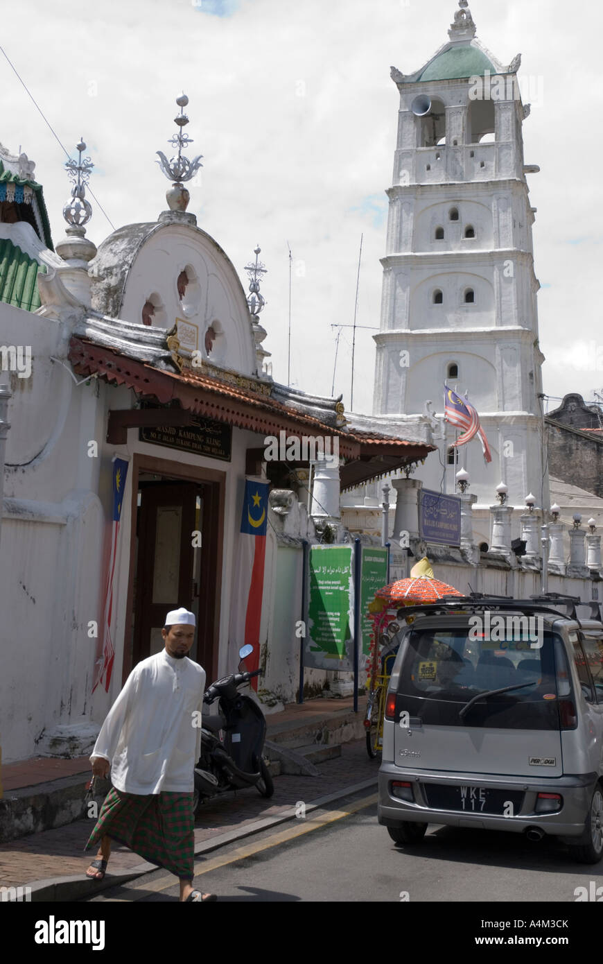 La mosquée Kampung Kling sur Jalan Tokong dans Chinatown Melaka Banque D'Images