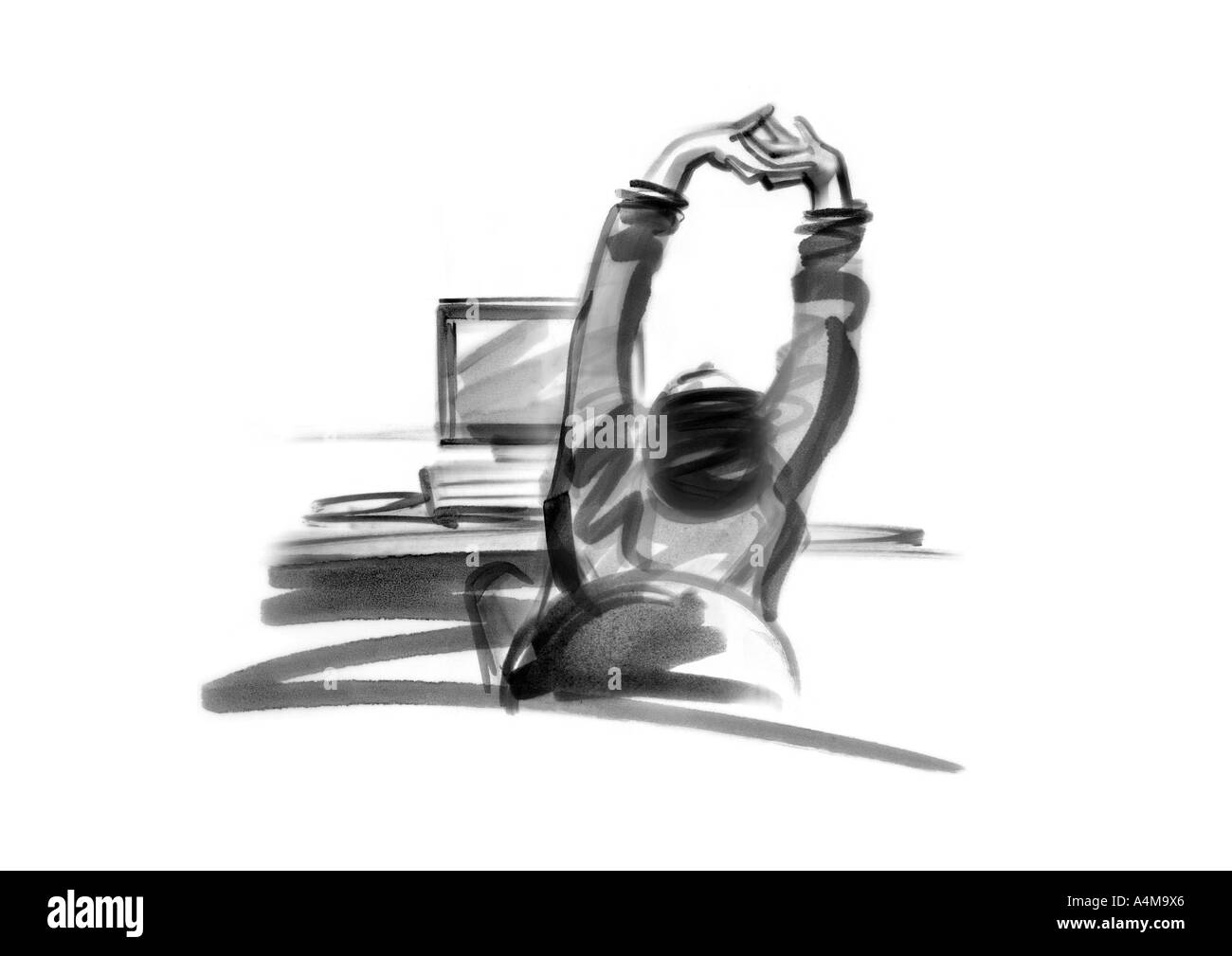 Personne s'étend à 24 Banque D'Images