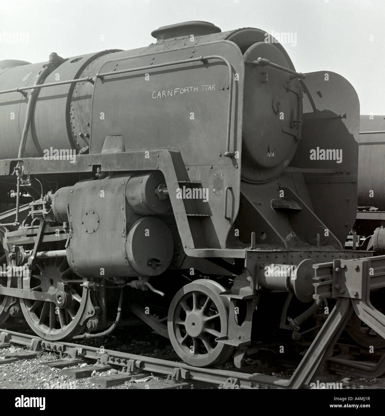Locomotive à vapeur à la ferraille à Lostock Hall Depot le 4 août 1968. Banque D'Images