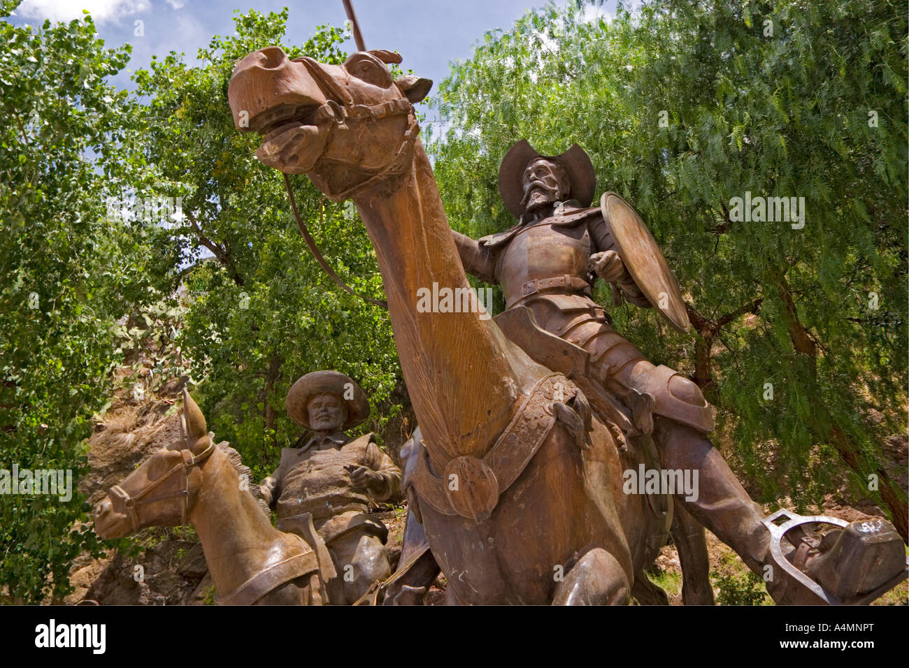 Dans la région de Guanajuato, une sculpture représentant Don Quichotte (Mexique). A Guanajuato, sculpture représentant Don Quichotte (Mexique). Banque D'Images