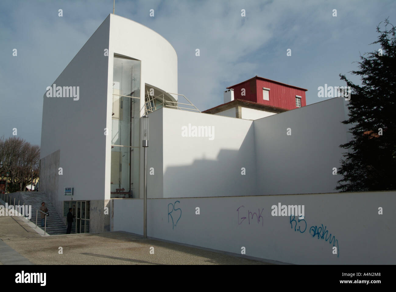 Une succursale bancaire à Vila do Conde conçu par Alvaro Siza Vieira Banque D'Images