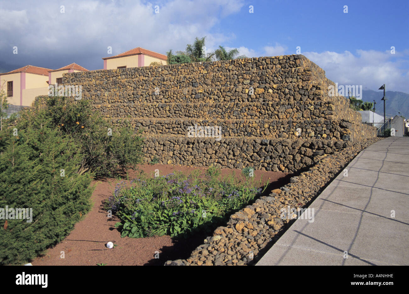 Le Parc Ethnographique Güimar pyramides en Tenerife Espagne Banque D'Images