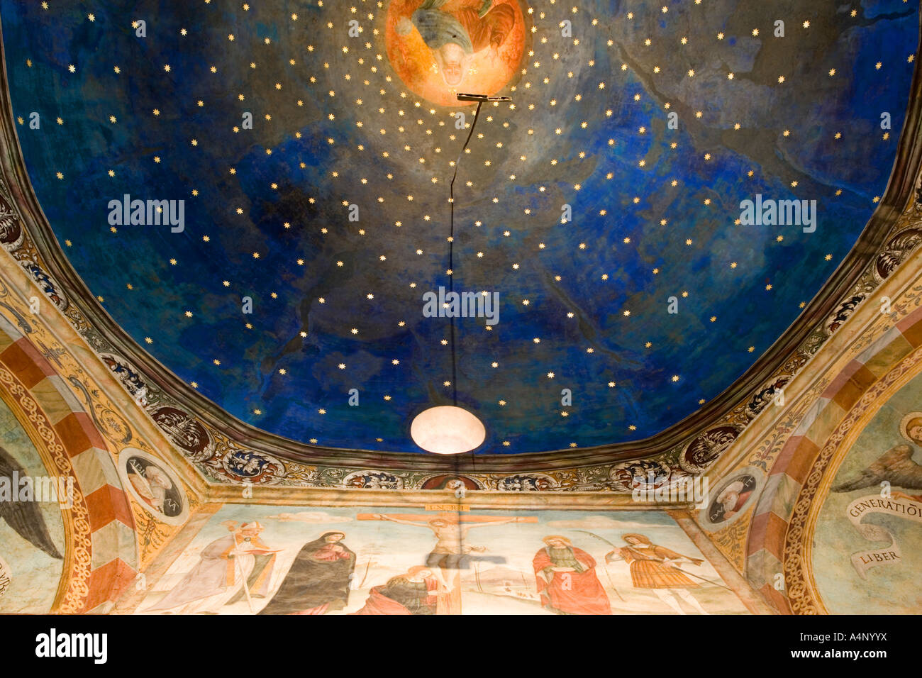 Décoration d'intérieur du monastère Santa Giulia Lombardie Brescia Italie Banque D'Images