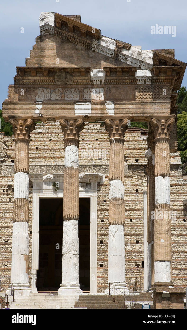 Forum romain reste Brescia Italie Lombardie Banque D'Images