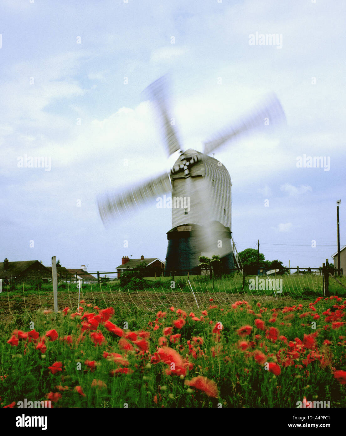 Wrawby Lincolnshire Poster moulin près de Brigg UK Banque D'Images
