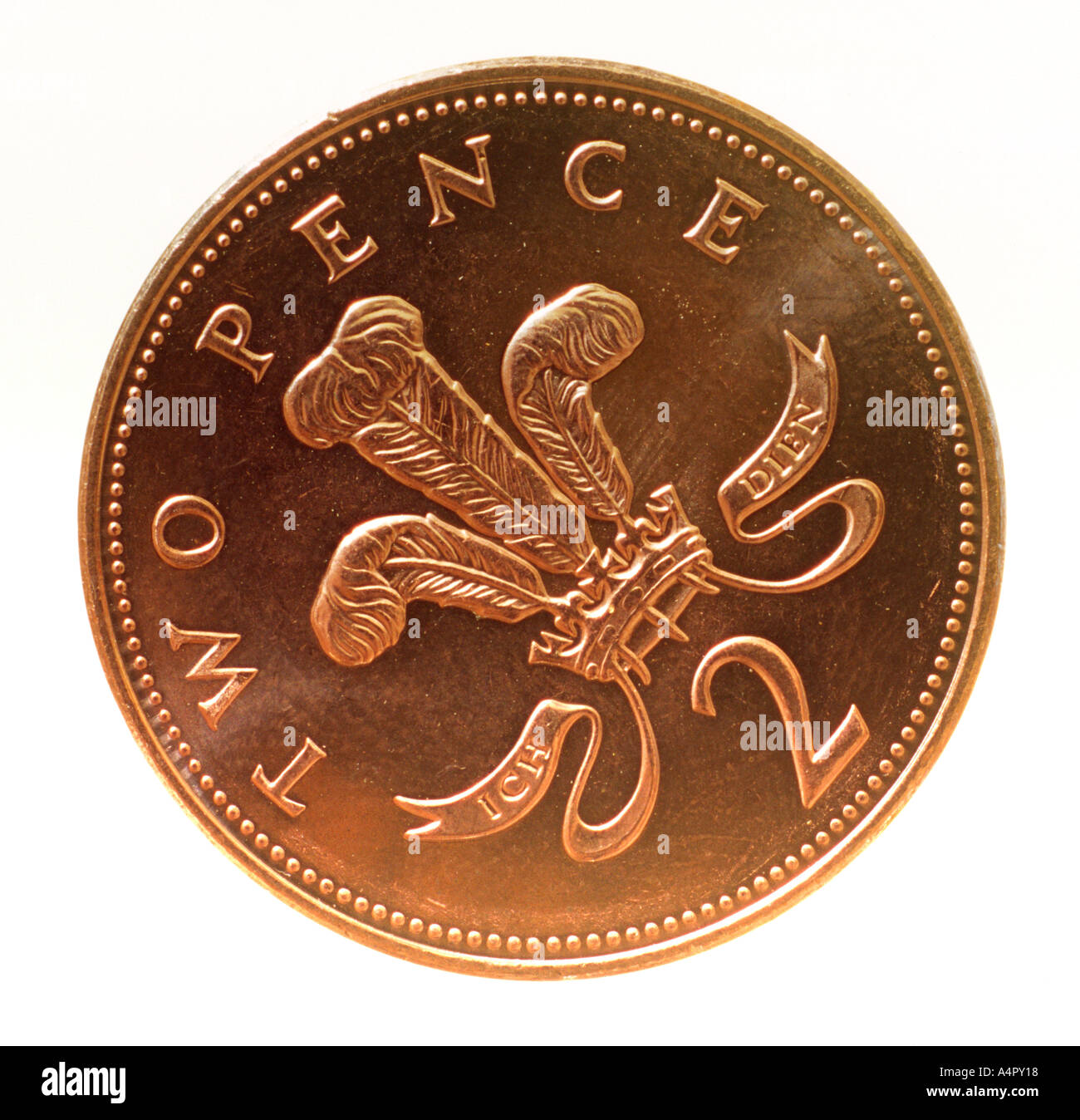 Pièce de deux pence Banque D'Images