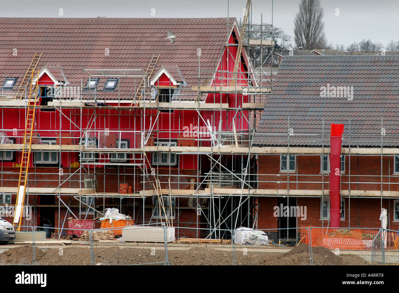De nouveaux logements en construction dans l'East Anglia, en Angleterre. Banque D'Images