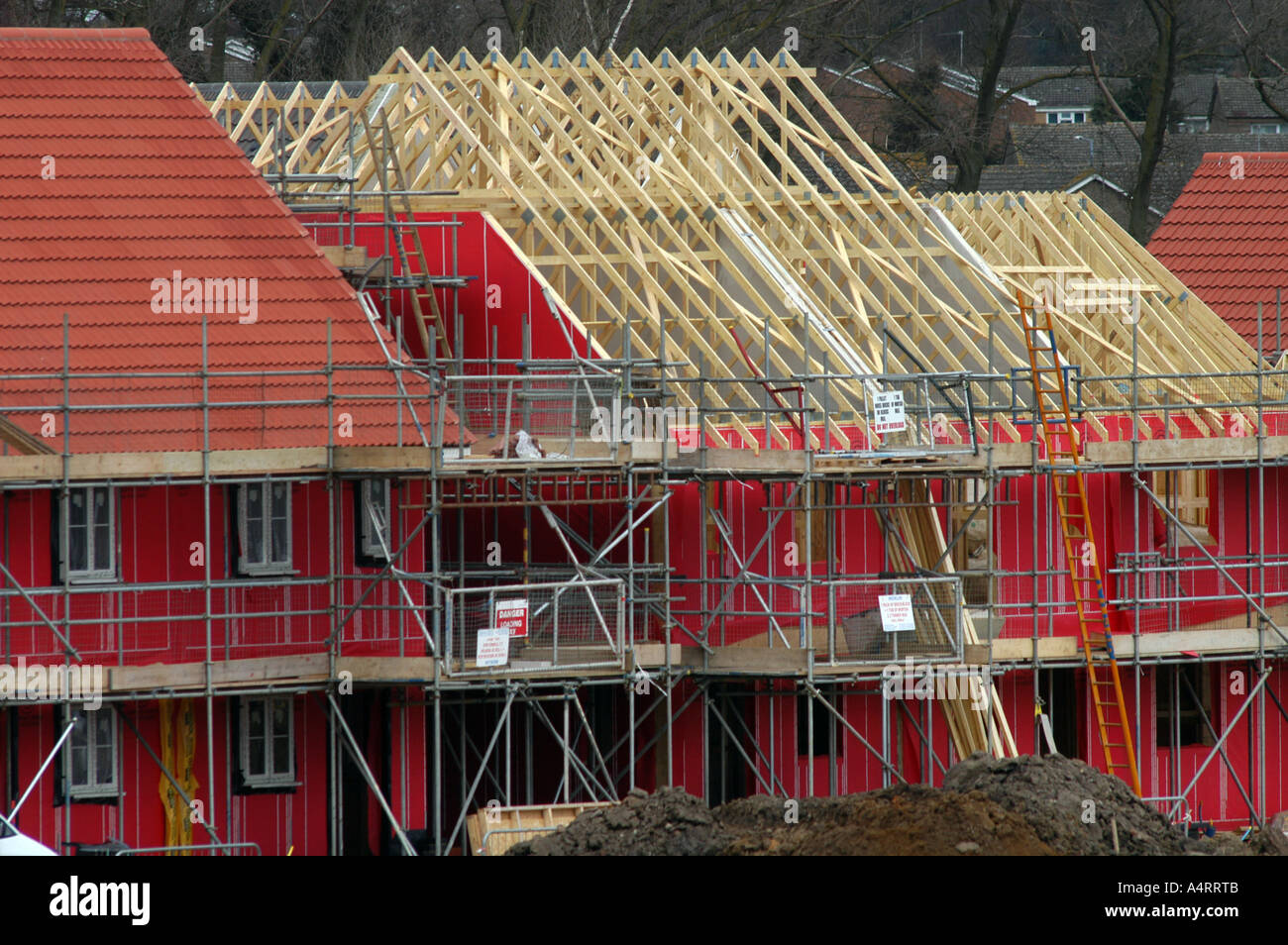 De nouveaux logements en construction dans l'East Anglia, en Angleterre. Banque D'Images