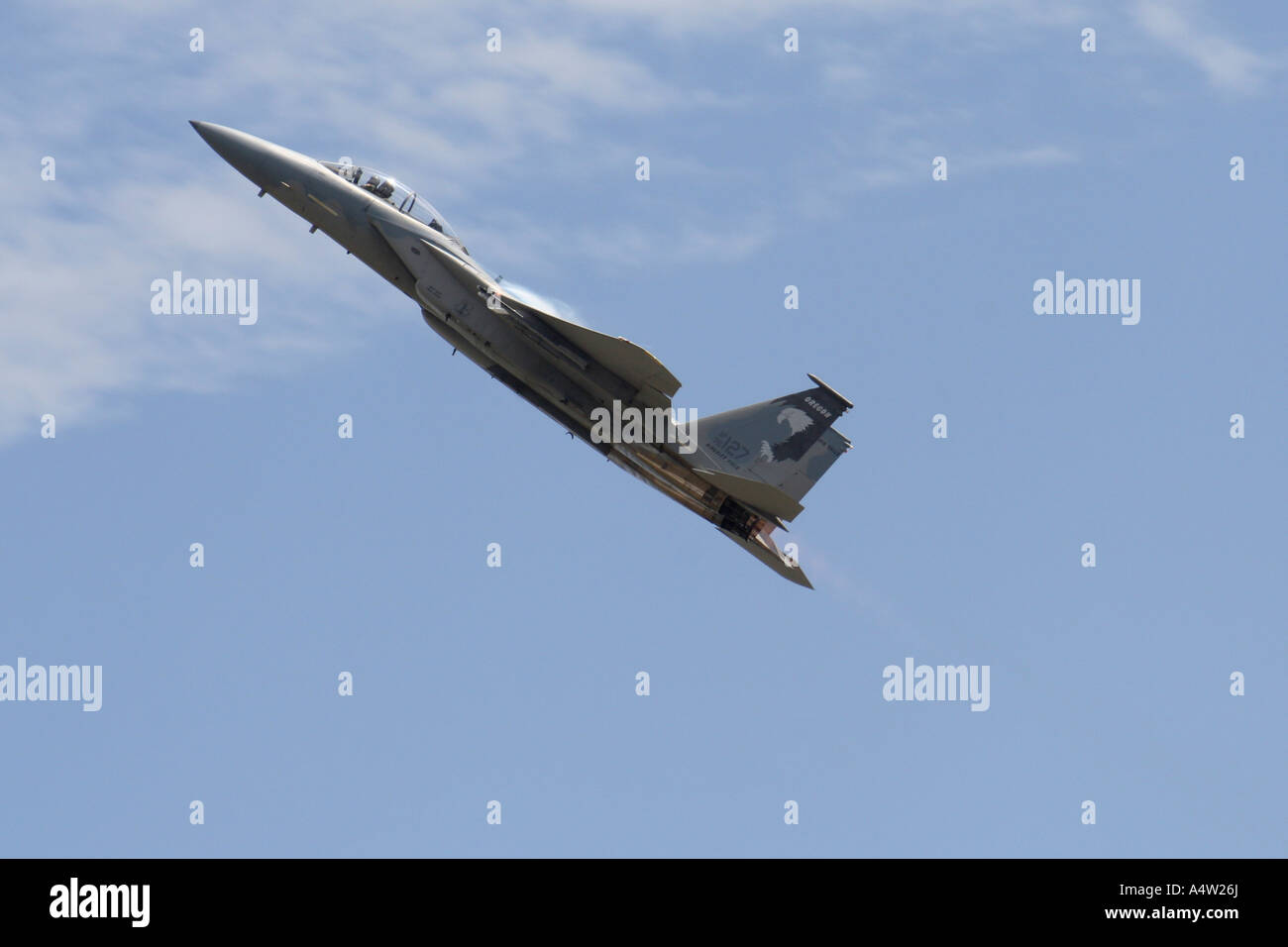 F16 Jet faisant une mouche par Banque D'Images
