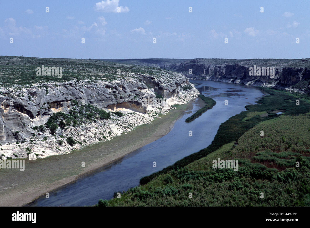 Les Pecos River près de West Texas Langtry Banque D'Images