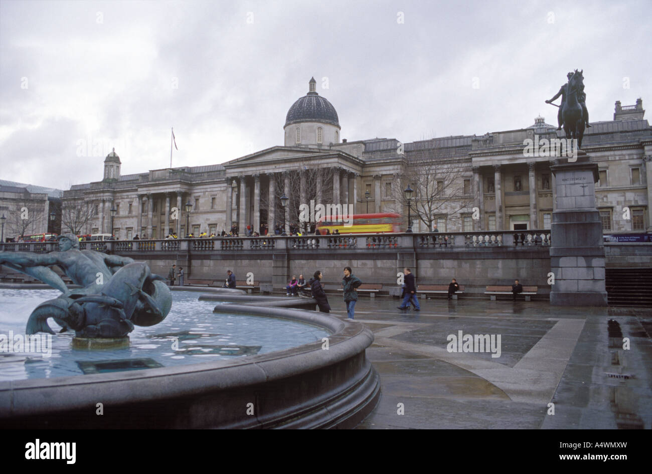 Trafalgar Square dans le centre de Londres, Angleterre Banque D'Images
