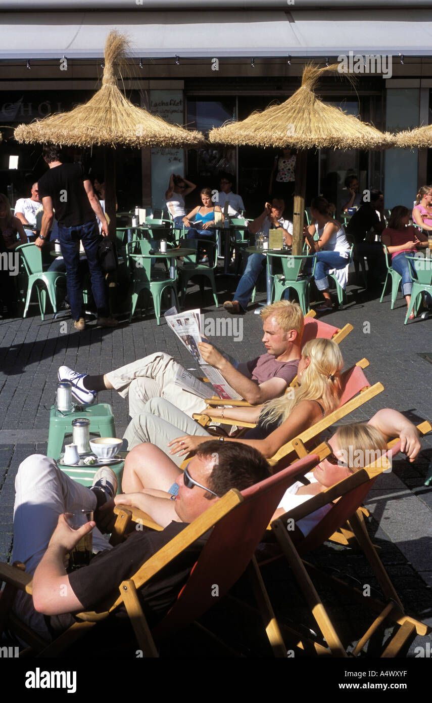Café Restaurant Scholz sur la marché Baden Wuerttemberg Stuttgart Allemagne Banque D'Images