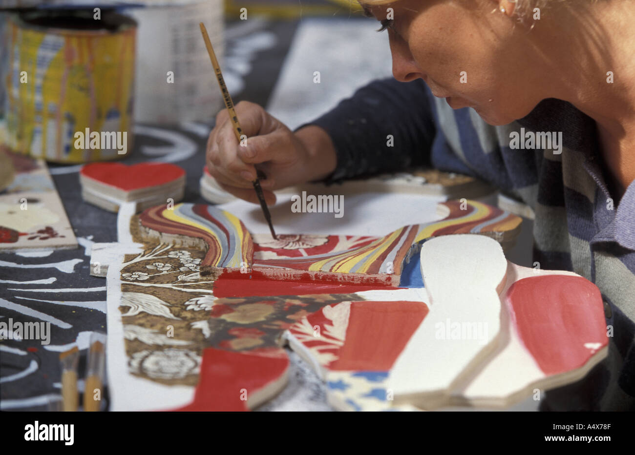 Scène de peinture Banque D'Images