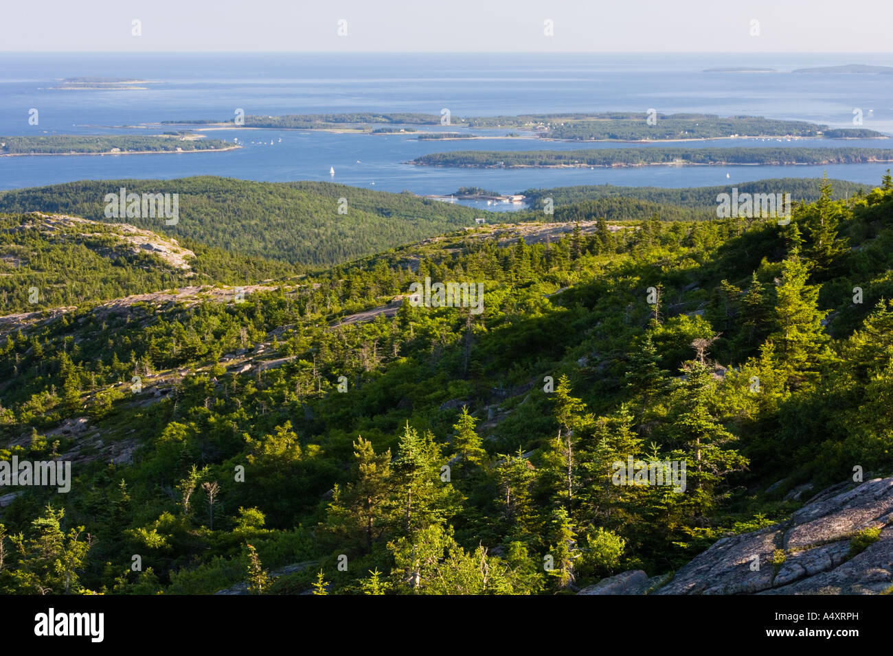 La vue de Cadillac Mountain dans le Maine USA Banque D'Images