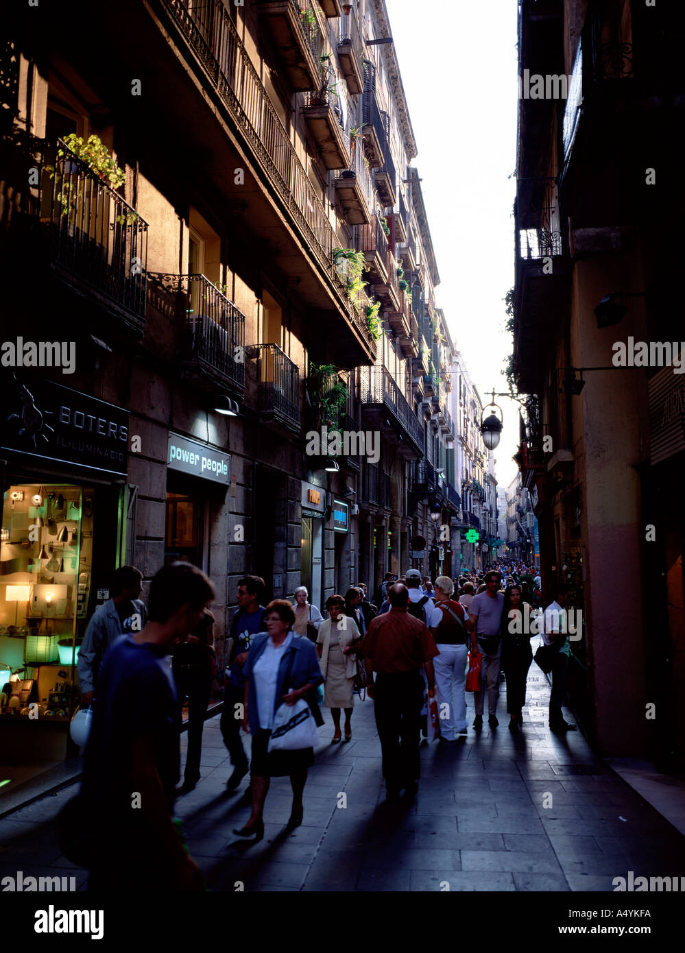 Scène de rue de Barcelone, Espagne Banque D'Images