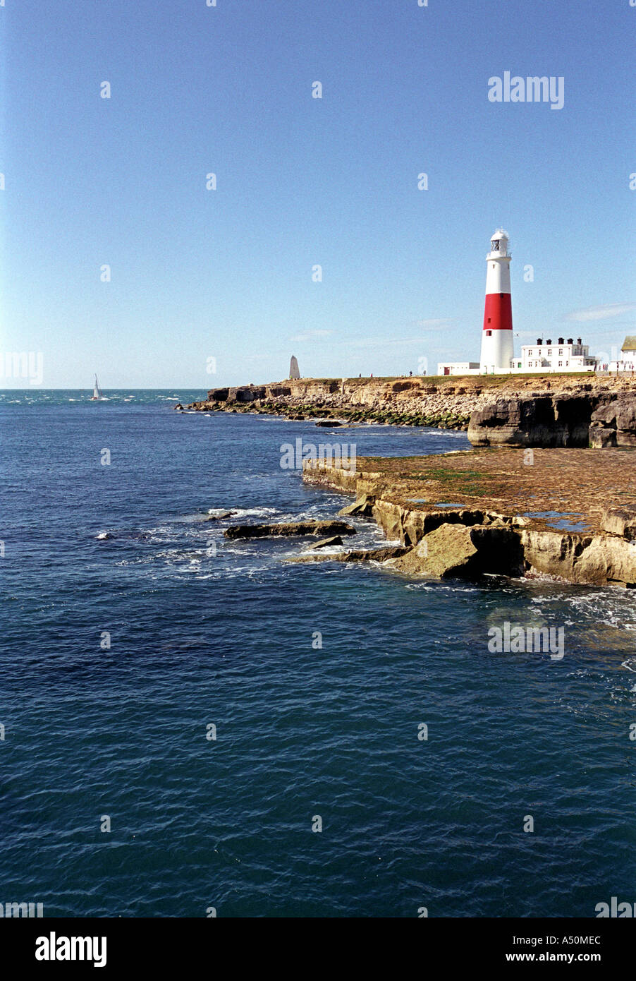 Phare de Portland à Portland, Dorset, Angleterre Royaume-uni Banque D'Images