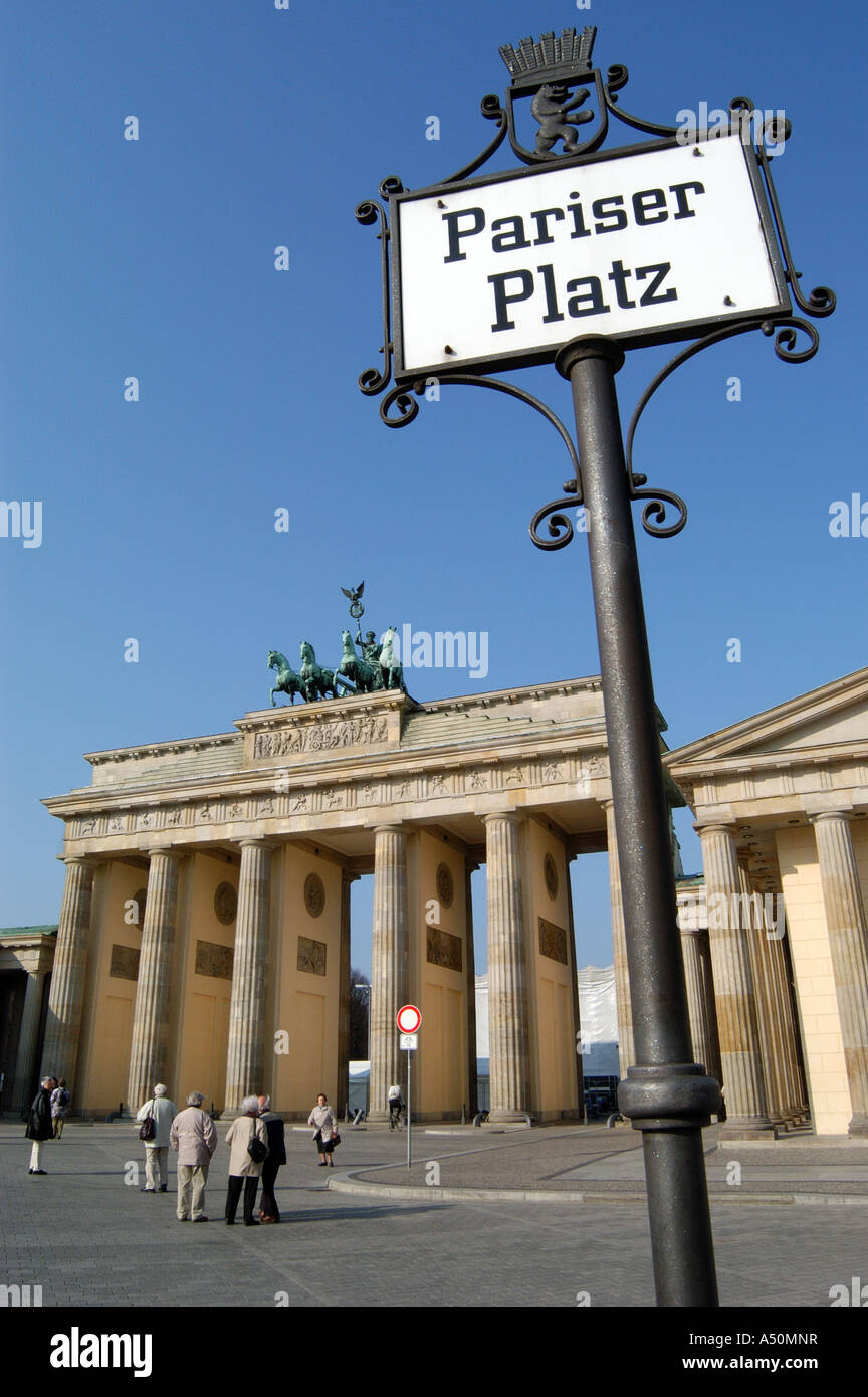 Porte de Brandebourg Berlin Allemagne Banque D'Images